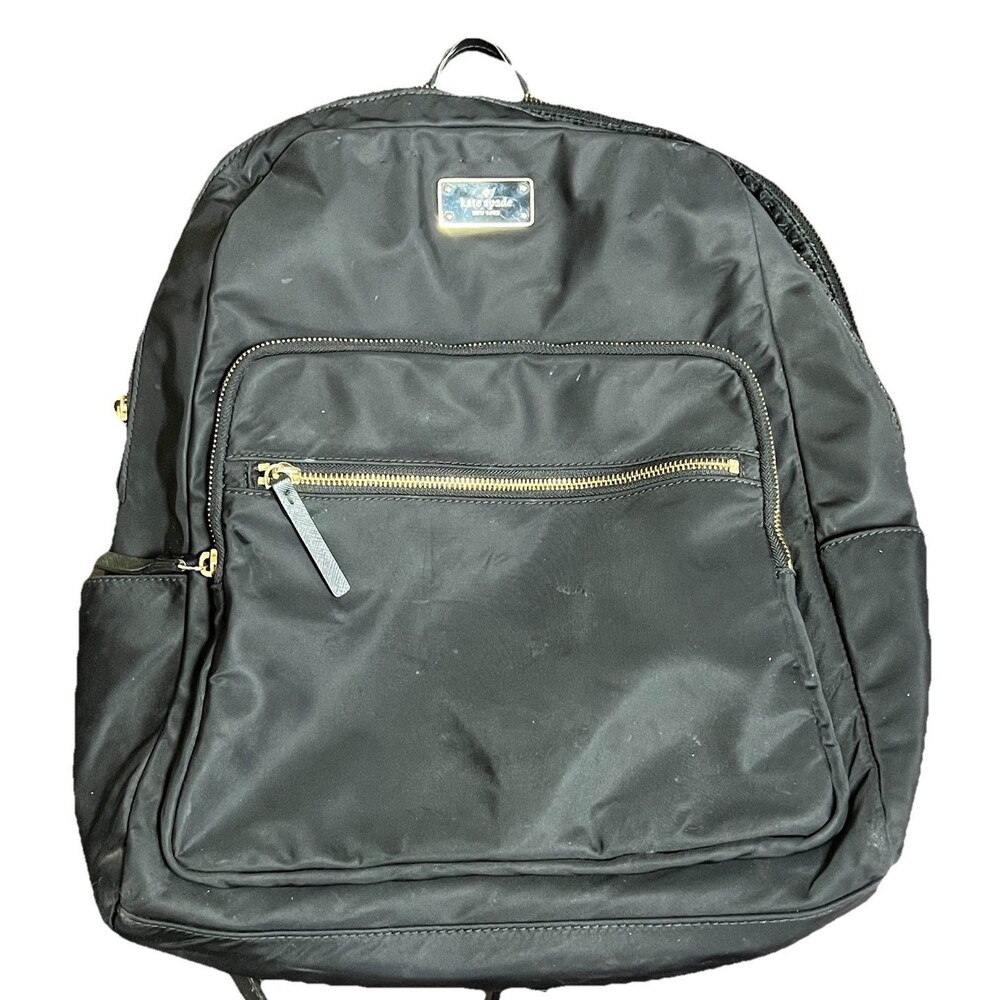 Kate Spade Large Nylon Backpack‎ Work Bag Black - Straps Need Reinforcement